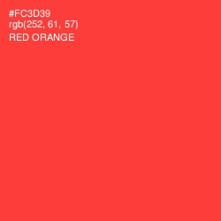 #FC3D39 - Red Orange Color Image